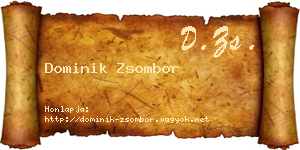 Dominik Zsombor névjegykártya